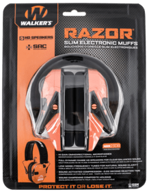 Walker's Razor Slim Coral Electronic Ear Muffs feature omni directional microphones